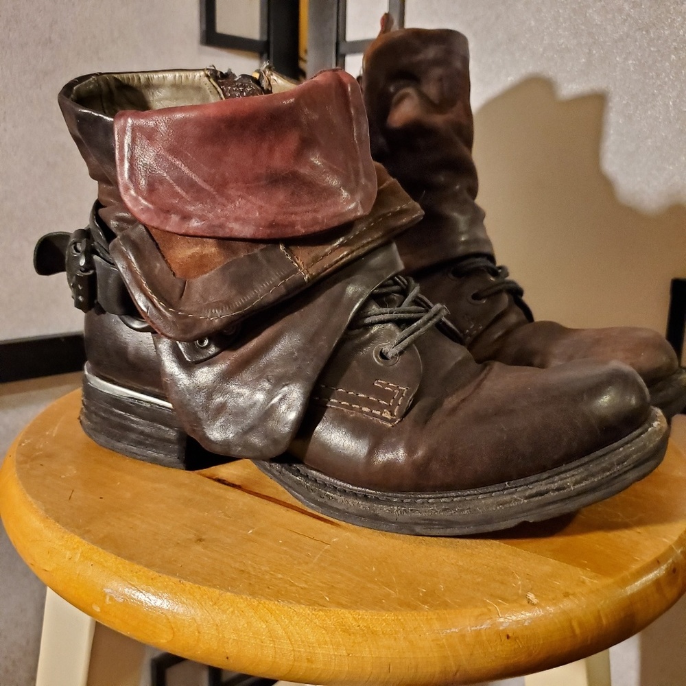 A.S.98 Simon Brown Leather Boots US 7